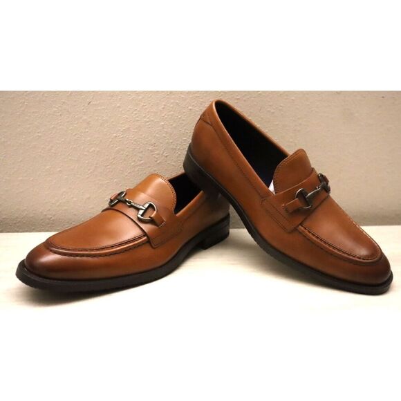 Cole Haan C37282 Men's Sz 7.5M Brown Leather Modern Essentials Bit Loafers - Picture 12 of 16